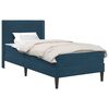 vidaXL Cadre de lit avec matelas Bleu 90 x 200 cm Velours