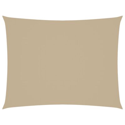 vidaXL Voile de parasol tissu oxford rectangulaire 3,5x5 m beige