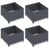 vidaXL Bordure de Pelouse 4 pcs 60 x 60 x 35 cm Acier Anthracite