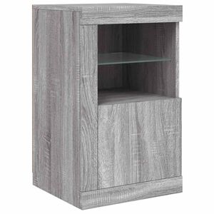vidaXL Armoire lat&eacute;rale et lumi&egrave;res LED sonoma gris bois d'ing&eacute;nierie