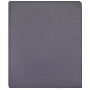 vidaXL Draps-housses Jersey 2 pcs Anthracite 90x200 cm Coton