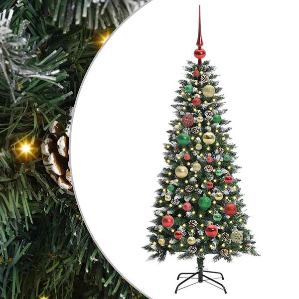 vidaXL Sapin de Noël artificiel avec 150 LED Vert 55 x 55 x 120 cm