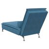 vidaXL Chaise longue de massage avec traversin bleu velours