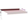 vidaXL Auvent rétractable automatique bordeaux 350x250 cm