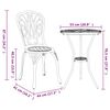 vidaXL Ensemble bistro de jardin 3 pcs Bronze Aluminium