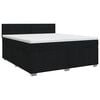 vidaXL Lit boxspring avec matelas Noir 180 x 200 cm Tissu