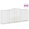 vidaXL Paniers &agrave; gabions arqu&eacute;s 25 pcs 400x50x160/180 cm fer galvanis&eacute;
