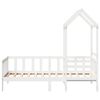 vidaXL Lit de jour avec toit sans matelas blanc 90x200 cm bois massif