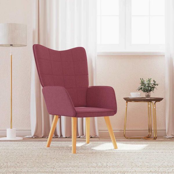 vidaXL Chaise de relaxation Rouge bordeaux Tissu