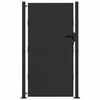 vidaXL Porte de Jardin Noir 105 x 175 cm Acier peint par poudre