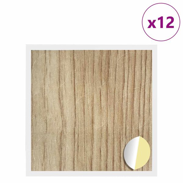 vidaXL Couverture de vis auto-adh&eacute;sive 12 pcs Ch&ecirc;ne artisanal