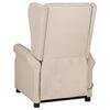 vidaXL Fauteuil inclinable Blanc cr&egrave;me Similicuir