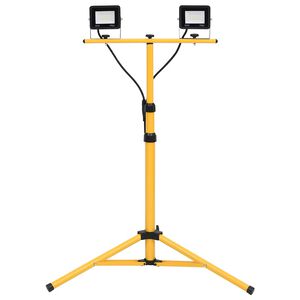 vidaXL Projecteur &agrave; LED avec tr&eacute;pied 2x20 W Blanc froid