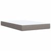 vidaXL Sommier &agrave; lattes de lit avec matelas taupe 120x190 cm tissu