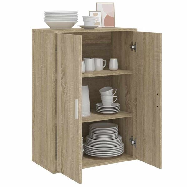 vidaXL Buffet ch&ecirc;ne sonoma 60x31x84 cm bois d'ing&eacute;nierie