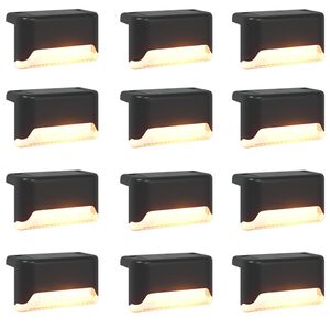 vidaXL Lampes solaires ext&eacute;rieures avec pique de sol 12 pcs 4,5 cm