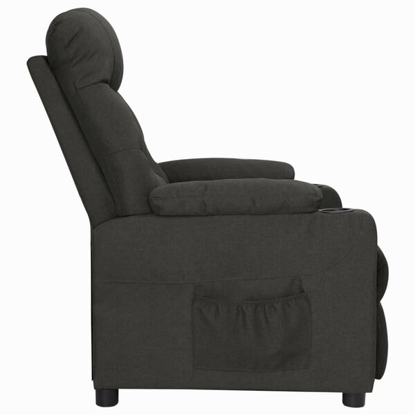 vidaXL Fauteuil Noir Tissu