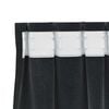 vidaXL Rideaux occultants 2 pcs Noir 140 x 175 cm Velours