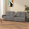 vidaXL Fauteuil de massage inclinable porte-gobelet 4 places gris