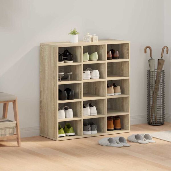 vidaXL Cabinet &agrave; chaussures Ch&ecirc;ne Sonoma 77,5 x 30 x 83,5 cm