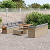 vidaXL Ensemble de canap&eacute; de jardin 11 pcs beige et gris clair