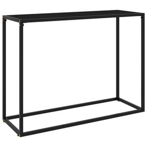 vidaXL Table console Noir 100x35x75 cm Verre tremp&eacute;
