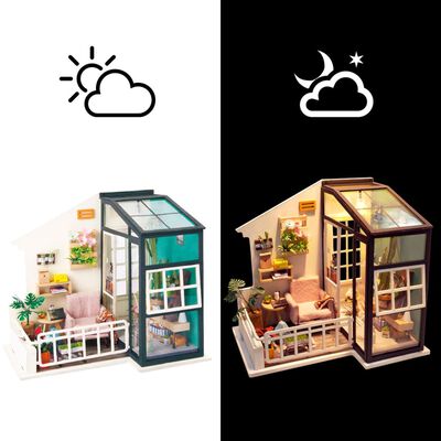Robotime Kit miniature de bricolage Balcony Daydreaming avec LED