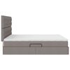 vidaXL Lit avec rangement et matelas Taupe 160 x 200 cm Polyester