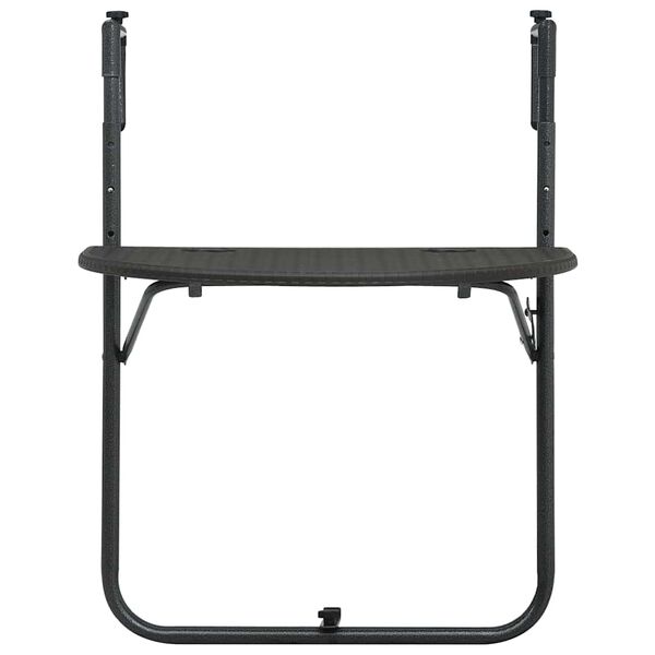 vidaXL Table de balcon Marron 60x64x83,5 cm Plastique Aspect de rotin