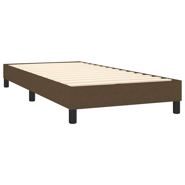 vidaXL Sommier &agrave; lattes de lit avec matelas Marron fonc&eacute; 80x200 cm