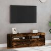 vidaXL Meubles TV 2 pcs avec lumi&egrave;res LED Ch&ecirc;ne fum&eacute; 60x35x40 cm