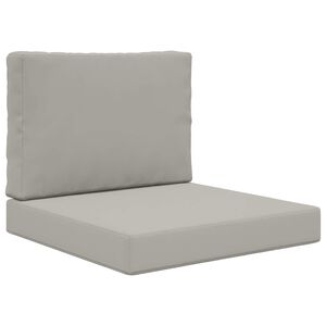 vidaXL Coussin de canap&eacute; d'ext&eacute;rieur 2 pcs Gris Polyester