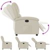 vidaXL Fauteuil inclinable cr&egrave;me similicuir