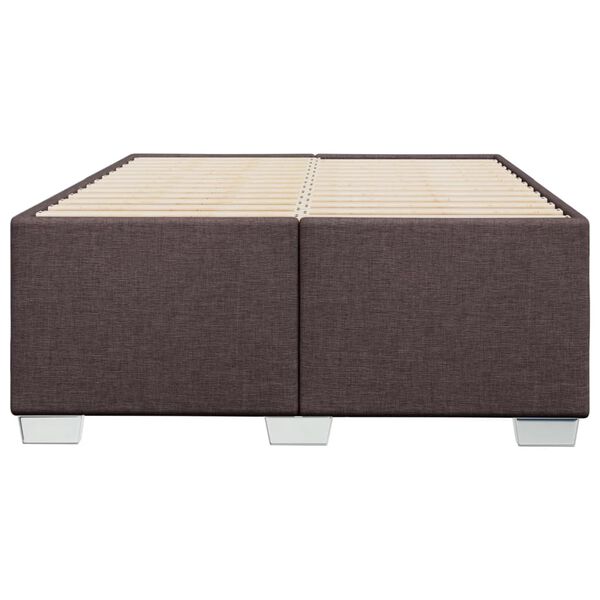 vidaXL Cadre de lit sans matelas marron fonc&eacute; 120x190 cm tissu