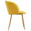 vidaXL Chaises &agrave; manger lot de 2 jaune tissu