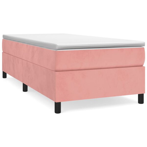 vidaXL Sommier &agrave; lattes de lit et matelas Rose 80x200 cm Velours