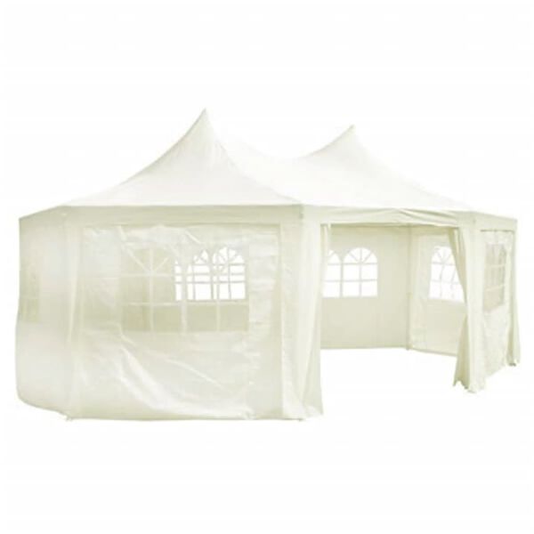 vidaXL Tente de réception octogonale Crème 6x4,4x3,5 m