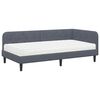 vidaXL Cadre de lit d'angle Gris fonc&eacute; 90 x 190 cm Velours
