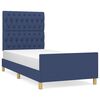 vidaXL Cadre de lit sans matelas bleu 90x190 cm tissu