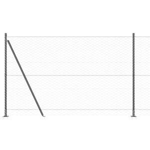 vidaXL Cl&ocirc;ture en fil soud&eacute; avec base en b&eacute;ton 100 x 1,5 m (l x h)