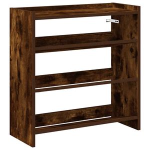 vidaXL &Eacute;tag&egrave;re &agrave; chaussures ch&ecirc;ne fum&eacute; 60x25x62 cm bois d'ing&eacute;nierie