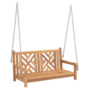 vidaXL Banc balan&ccedil;oire de jardin 114 x 60 x 64 cm Bois de teck massif