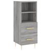 vidaXL Buffet haut Sonoma gris 34,5x34x180 cm Bois d'ing&eacute;nierie