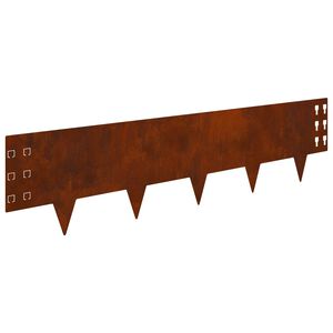 vidaXL Bordure de Pelouse 30 pc 100 x 25 cm Acier Rouill&eacute;