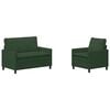 vidaXL Ensemble de Canap&eacute;s 2 pc Vert Jungle Tissu