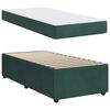 vidaXL Cadre de lit avec matelas Vert fonc&eacute; 100 x 200 cm tissu