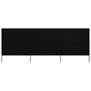 vidaXL Paravent 3 panneaux Tissu 400 x 120 cm Noir