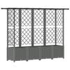 vidaXL Lit &Eacute;lev&eacute; avec Treillis et Toit Gris clair 202 x 40 x 136 cm PP