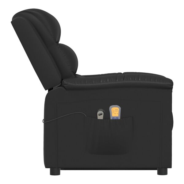 vidaXL Fauteuil de massage Noir Similicuir