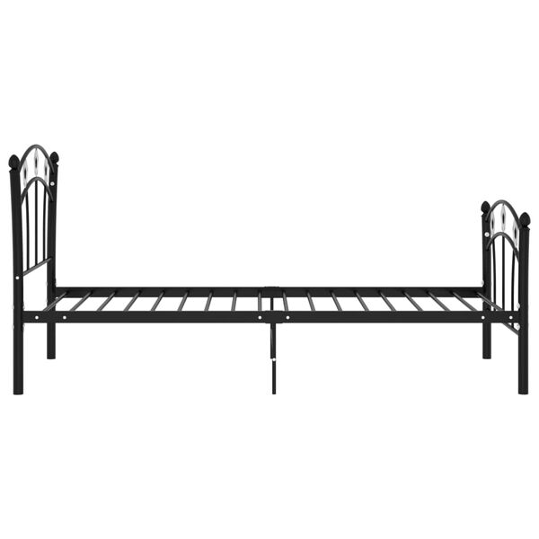 vidaXL Cadre de lit sans matelas noir métal 90x200 cm